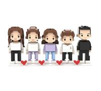 Personalized Block Puzzle,Custom Puzzles from Photos,Custom Photo Mini Building Block Sets Gift with White Base for Lovers, Friends,Romantic Home Decor(without Easel,Quintuple)