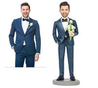 Personalized Bobblehead, Full Body Custom Figure - Unique Handmade Gift from Photo for Him or Her | Ideal for Anniversary, Wedding, Birthday, Christmas, Couples & Friends