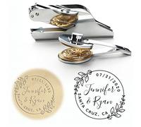 Personalized Book Embosser for Home Libraries - Create Your Own Sweet Round Wedding Save The Date Embosser