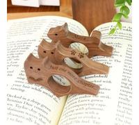 Personalized Book Page Holder Cat&Dog,Thumb Page Holder for Reading,Just One More Page-Personalized Page Spreader,Reading Accessories,Gift for Reader,Book Lovers,Birthday,Christmas (7.4x3.3x1.3cm)