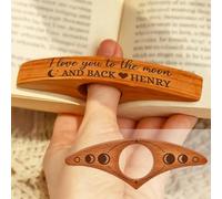 Personalized Book Page Holder I Love You to The Moon and Back Perfect Gift for The one You Loved for Christmas Birthday (Beech Wood)