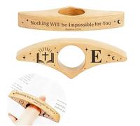 Personalized Book Page Holder with 26 Letters, Custom Finger Book Opener Thumb Bookmark with Initials for Women Men, Reading Accessories Gifts for Readers Book Lovers (Light Color-02, Letter E)