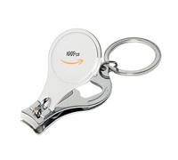 Personalized Bottle Opener Keychain Bulk, Custom Text/Logo/Photo (100, With Nail Clipper)
