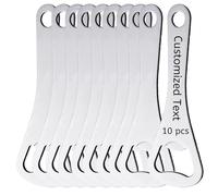 Personalized Bottle Openers Pack 10Pcs Bottle Opener Bulk Beer Bottle Opener for Home Pub Outdoor Bartender Bottle Openers,Custom Men DIY Gifts