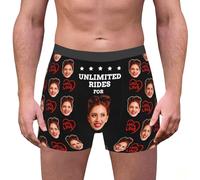 Personalized Boxers Briefs with Picture, Custom Face Underwear with Photo, Mens High Weighted Personalised Boxers Valentine's Day (UK, Alpha, XL, Regular, Regular, 3-bronze)