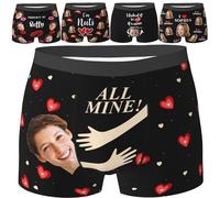 Personalized Boxers for Men Custom Face Underwear with Picture Boyfriend Customized Boxer Briefs Valentines Day Gifts