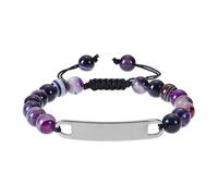 Personalized Braided Couples Bracelet Engraved Handmade Braided Rope ID Bracelets, Custom ID Couple Bracelets for Men Women, Valentine's Day Gift for Lover