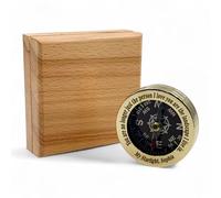 Personalized Brass Compass with Wooden Box - Custom Engraved Gift for Travel, Anniversary, Retirement, Father’s Day & Birthday - Decorative Nautical Keepsake