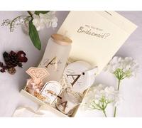 Personalized Bridesmaid Gift Box, Maid of Honour Proposal Box, Custom Name Bridesmaid Gifts, Wedding Party Gift Set, Teachers Gifts | Bridal Shower Gift | Birthday Gifts (Ivory)