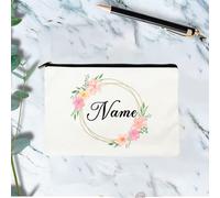 Personalized Bridesmaid Makeup Bags Set of 6/8/10, Costume Name Makeup Bag, Travel Toiletry Bag Organizer Cosmetic Bag Custom Gift Canvas Pouch Girls Travel Gift (6 Pieces, B)
