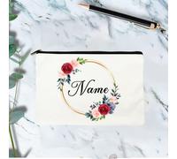 personalized bridesmaid makeup bags set of 6/8/10,costume name makeup bag,Travel Toiletry Organizer Cosmetic Bag Custom Gift Canvans pouch Girls Trip Gift (10pcs,A)