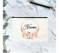 personalized bridesmaid makeup bags set of 6/8/10,costume name makeup bag,Travel Toiletry Organizer Cosmetic Bag Custom Gift Canvans pouch Girls Trip Gift (10pcs,D)
