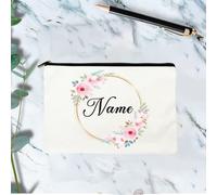 personalized bridesmaid makeup bags set of 6/8/10,costume name makeup bag,Travel Toiletry Organizer Cosmetic Bag Custom Gift Canvans pouch Girls Trip Gift (6pcs,F)