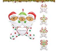 Personalized Brown Bear Christmas Ornament,Brown Bear Ornament with Name,Custom Christmas Tree Ornament,2024 Family, Cute Loving Brown Bear Ornament