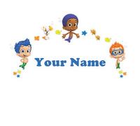 Personalized Bubble Guppies Boys Kids Name Wall Decal