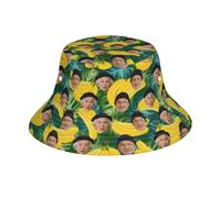Personalized Bucket Hat Foldable with Face Photo Custom Bucket Hats with Pet Image Unisex Funny Hat for Stag Do Music Festival Camping Traveling Customised Cap Gifts for Dog Cat Owner Dad Mum Friend