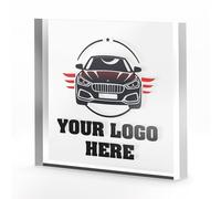 Personalized Business Company Logo Desk Display Printed Acrylic Glass Block Office Decor Trade Show (Square (150mm))