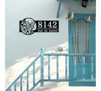 Personalized Butterfly House Number,Personalized Butterfly flowers Metal Address Sign House number, Hanging Address Plaque,Yard Sign, Outdoor House Number Address Sign Decor (Butterfly C)
