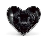 Personalized Button Pins Metal Round Badge Aesthetic for Clothes Hats Backpacks, Small Heart Lapel Badges Photo Pin Buttons Animal Panther Badges for Decorations Gifts