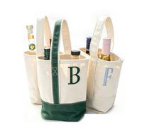 Personalized Canvas Wine Tote Bag,Custom Embroidered Wine Bag Tote for 2 Bottles,Bridesmaid Gift,Canvas Gift Bags for Birthday Anniversary Housewarming Bridal Shower Wedding Bachelorette Favors