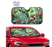 Personalized Car Windshield Sun Shade Tropical Plants Window Sunshades Foldable Sun Heat Uv Rays Visor Protector to Keep Your Vehicle Cool Car Accessories for Universal SUV Truck 51x27.5 Inch