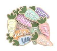 Personalized Carrot Easter Basket Tag, Custom Bunny Gift Tag, Kids Easter Name Tag (1pcs,6.35x12.7cm/2.5x5in)