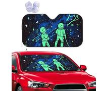 Personalized Cars Windshield Sun Shade Glow in The Dark Window Sunshades Foldable Sun Heat Uv Rays Visor Protector to Keep Your Vehicle Cool for Universal Cars SUV Truck 51x27.5 Inch