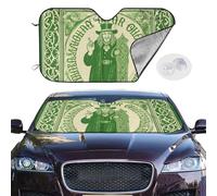 Personalized Cars Windshield Sun Shade Irish Blessing St Patrick's Day Window Sunshades Foldable Sun Heat Uv Rays Visor Protector to Keep Your Vehicle Cool for Universal Cars SUV Truck 55x30 Inch