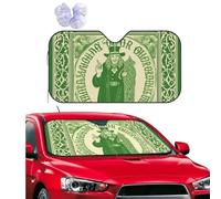 Personalized Cars Windshield Sun Shade Irish Blessing St Patrick's Day Window Sunshades Foldable Sun Heat Uv Rays Visor Protector to Keep Your Vehicle Cool for Universal Cars SUV Truck 51x27.5 Inch
