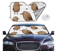Personalized Cars Windshield Sun Shade Kiwi Birds Cute Window Sunshades Foldable Sun Heat Uv Rays Visor Protector to Keep Your Vehicle Cool for Universal Cars SUV Truck 55x30 Inch