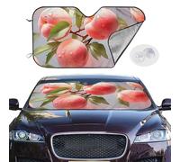 Personalized Cars Windshield Sun Shade Pink Peach Window Sunshades Foldable Sun Heat Uv Rays Visor Protector to Keep Your Vehicle Cool for Universal Cars SUV Truck 51x27.5 Inch