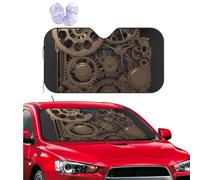 Personalized Cars Windshield Sun Shade Steampunk Mechanical Gears Window Sunshades Foldable Sun Heat Uv Rays Visor Protector to Keep Your Vehicle Cool for Universal Cars SUV Truck 55x29.9 Inch