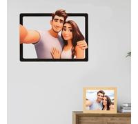 Personalized Cartoon Style 3D Photo - Portrait Acrylic Photo Frame,Custom Printed Acrylic Photo Gift, Customised Picture Frame Sign for wall Couple Anniversary Family Art Decor Gift