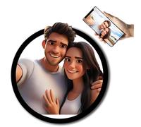 Personalized Cartoon Style Colorful 3D Photo Acrylic Frame Selfie Frame - Personalized Acrylic Art with AI-Generated Design, Gift for Valentine's Day, Wedding Anniversary