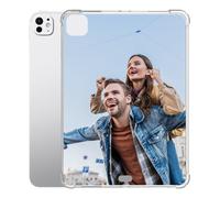 Personalized Case for iPad Pro 11 inch 2024 5th Generation, Bumper Photo Case for iPad Pro Anti-Scratch Reinforced Corners Full Body Protection Case Custom Present for Women Men Boys Girls, Clear