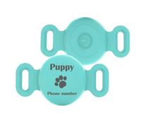 Personalized Cases for Airtag Pet Collar Holder, Custom Silicone Case for Airtag Dog Cat, Customizable with Name and Phone Number, Custom Anti-Lost Case Compatible with Cat and Dog Collar Holder M