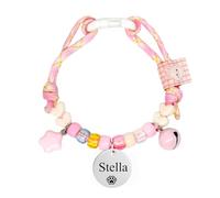 Personalized Cat Collar Custom Engraved Name & Phone Number on Double Side Beaded Breakaway Safety Small Dogs Pet Collar Adjustable 8-12 inch Fashion Gift for Cat Lovers Small Cats & Kittens