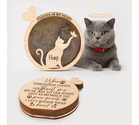 Personalized Cat Memorial Gifts - Cat Hair Keepsake Box Wooden , Pet Fur Gifts for Cat Lover, Pet Keepsake Box For Storing Cats Fur, Teeth, Nails, Bone Ashes, Pet Loss Sympathy Gift for Cat Owner