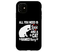 Personalized Cat Name Harry Cute Kitten Pet Lover Case for iPhone 11