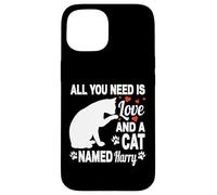 Personalized Cat Name Harry Cute Kitten Pet Lover Case for iPhone 15