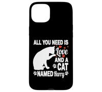 Personalized Cat Name Harry Cute Kitten Pet Lover Case for iPhone 15 Plus