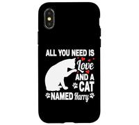 Personalized Cat Name Harry Cute Kitten Pet Lover Case for iPhone X/XS