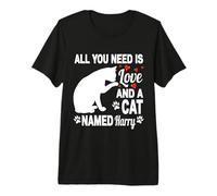 Personalized Cat Name Harry Cute Kitten Pet Lover Premium T-Shirt