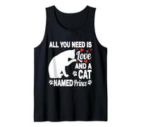Personalized Cat Name Prince Cute Kitten Pet Lover Tank Top