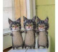 Personalized Cat Wool Felt Material, Needle Felting Art Kit, Adorable Cat Doll (The Cat)