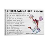 Personalized Cheerleading Poster & Canvas, Life Lessons Wall Art, Custom Name Home Decor For Cheerleader, Daughter, Girl, Mom 20x30inch(50x75cm)