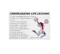 Personalized Cheerleading Poster & Canvas, Life Lessons Wall Art, Custom Name Home Decor For Cheerleader, Daughter, Girl, Mom 16x24inch(40x60cm)