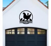 Personalized Chicken Coop Metal Sign,Custom Chicken Farm Metal Wall Art,Personalized Chicken MetalSign, Metal Chicken Farmhouse Sign,Hen House Sign, Funny Chicken Farm Decor (Chicken C)