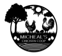 Personalized Chicken Coop Metal Sign,Custom Hen House Wall Art,Farm House Barn Decor,Last Name Sign,Metal Plaque style 2