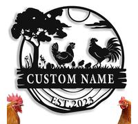 Personalized Chicken Coop Name Sign | Custom Metal Farm Sign for Hen Houses | Funny Chicken Coop Decor | Unique Gift for Chicken Lovers | 8 to 24 Inches